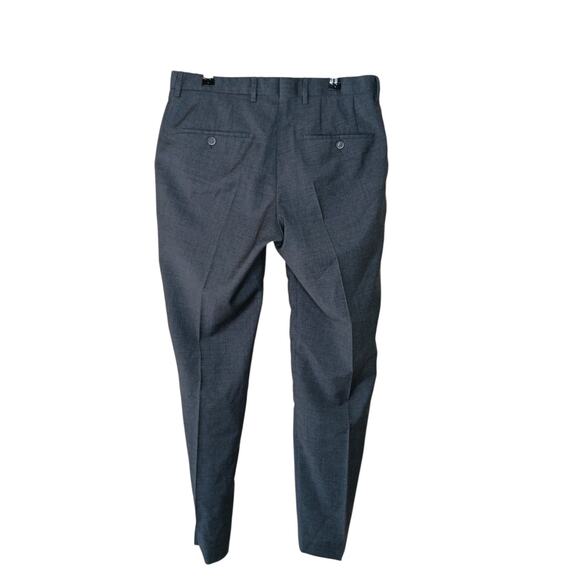 Hugo Boss Men’s Dress Pants 30R Gray Slim Fit Wool Blend Flat Front Trousers - Picture 9 of 16